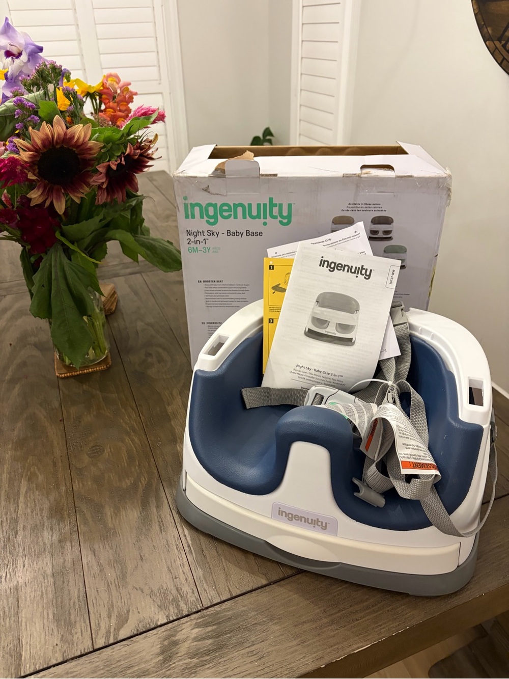 Ingenuity Night Sky 2-in-1 Baby Base - Blue